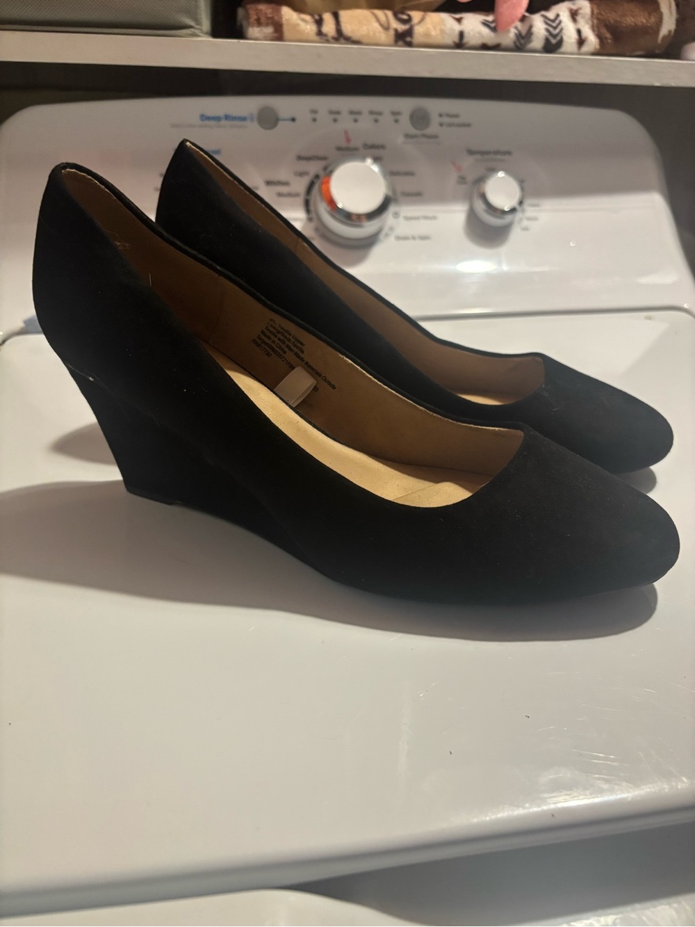 Classic Black Wedge Pumps - Women's Elegant Slip-On Heels